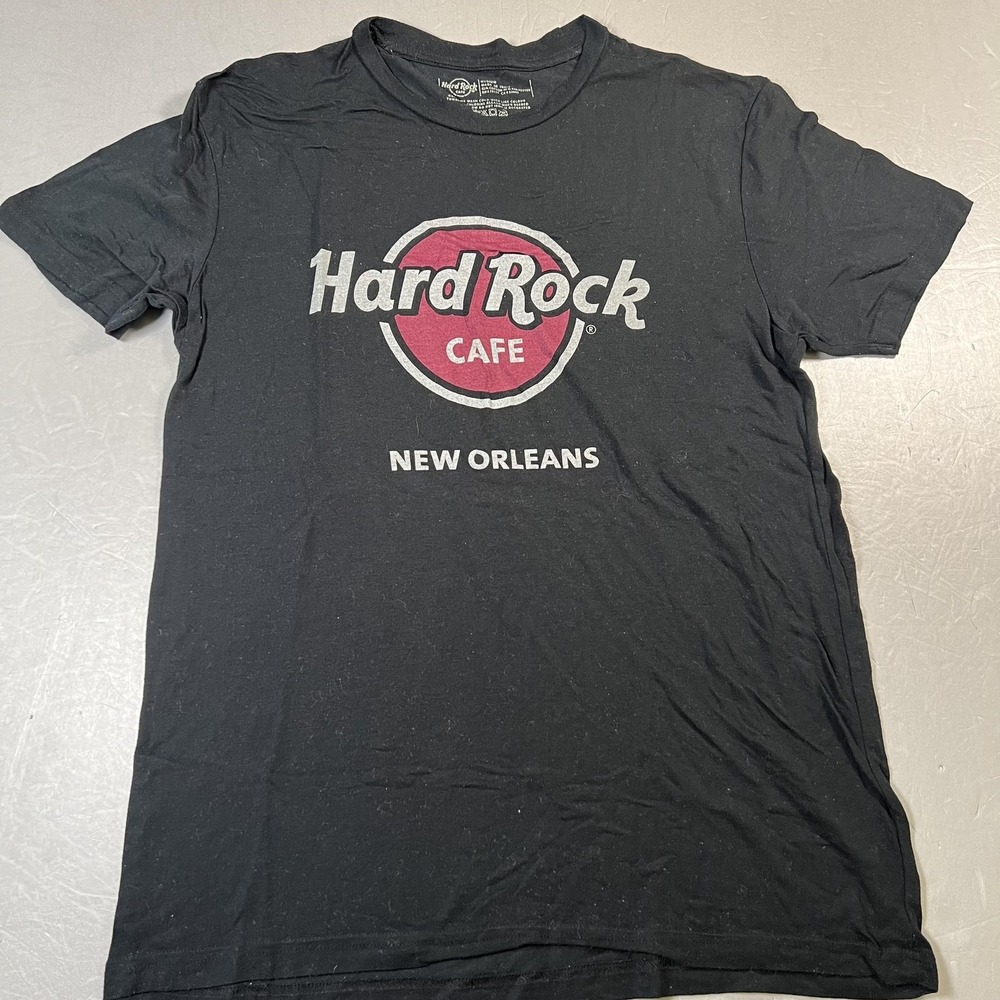 Hard Rock Cafe New Orleans Shirt womens‎ Medium Black Graphic Tee T-Shirt